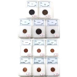 Group Lot 11x Canada 1-cent NNC Certified: 1900H, 1909, 1917, 1930, 1936, 1945, 2x 1958, 1959, & 2x