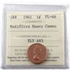 Image 1 : 1-cent 1961 ICCS Certified PL-66 RED, Ultra Heavy Cameo!