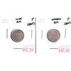 Image 1 : Group Lot of 2x Silver Canada 5-cents: 1870 Wide Rim & 1870 Narrow Rim, both F-12 conditon with a mi