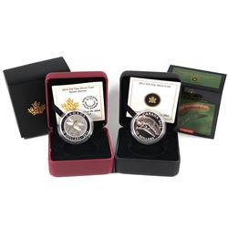 2012 $10 Canadian Geographic - Praying Mantis & 2014 $10 Dragonfly - Green Darner Fine Silver Coins.