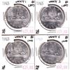 Image 1 : Silver $1 Lot 1965 Variety 1, 3, 4, & 5. All BU Details, with minor issues. 4pcs