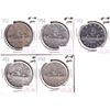 Image 1 : Silver $1 Lot: 5x 1952 in VF to AU conditon (some minor scratches) 5pcs