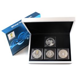 2014 Official Coins of the Fifa World Cup Silver Coin Collection. Please note capsules are lightly s