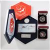 Image 1 : 2006 Canada $5 Snowbirds Coin & Stamp Set, 2011 $20 Fine Silver Wild Rose (missing outer box) & 2013