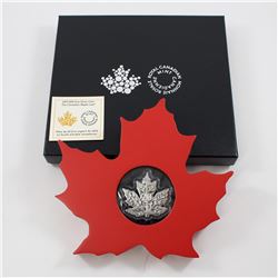 2015 Canada $20 The Canadian Maple Leaf Fine Silver Coin (Shaped Like Maple Leaf). TAX Exempt