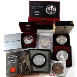 Estate Lot of Canada Commemorative Silver coins: 1973 Canada Dollar, 1973 Montreal Olympic $5 Silver
