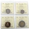 Image 1 : Test Token Canada TT-5.12, TT-10.13, TT-100.24 & TT-200.3 ICCS Certified MS-66. 4pcs