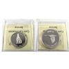 Image 2 : 2017 Silver Wolf 50-cents PF-67 UHC & 2017 Canada Goose Silver Dollar ICCS Certified PF-67 UHC. 2pcs