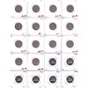 Image 9 : Estate Lot of Canada 1-cent, 5-cents & 10-cents coins in Circulated to BU: 103 x 1-cents ranging 195