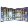 Image 1 : Franklin Mint Presidential State Quarter Collection in colourful display board with Coloured Quarter