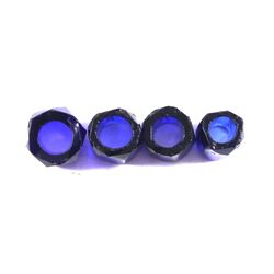 Faceted Cobalt Russian Trade Beads from the HBC Co. at Fort Rupert, BC. This is the type commonly tr