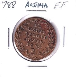 1788 Austria-Netherlands 1 Laird Copper Coin.