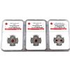 Image 1 : 2004P, 2008 & 2010 Canada Poppy Coloured 25-cents NGC Certified Gem Uncirculated. 3pcs
