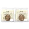 Image 2 : 2010 Navy 100 Years & Saskatchewan Roughriders $1 ICCS Certified MS-66. 2pcs
