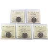 Image 1 : 1970 5c PL65, 1970 5c PL65 Heavy Cameo, 1971 5c SP64, 1971 5c PL65 Heavy Cameo, 1977 5c High 7 SP64 