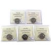 Image 2 : 1970 5c PL65, 1970 5c PL65 Heavy Cameo, 1971 5c SP64, 1971 5c PL65 Heavy Cameo, 1977 5c High 7 SP64 