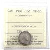 Image 1 : 1906 Canada 10-cents ICCS Certified VF-20