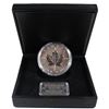 Image 1 : 1998 Canada 10oz Silver Maple Leaf 10th Anniversary Coin in Original Black Display Case with Sterlin