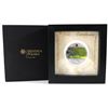 Image 1 : 2018 Niue $1 Gustav Klimt - Golden Apple Tree Coloured Fine Silver Proof Coin Featuring Piece of Amb