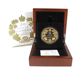 2017 Canada 50-cents 100th Anniversary of the 1917 Half Dollar Fine Silver Coin (TAX Exempt).