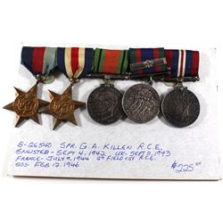 WWII Medal Lot - Voluntary Service Medal, 1939-1945 War Medal, Defence Medal, 1939-1945 Star & The F