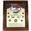 Image 1 : *Canadian World War II Collection in Wooden Frame with Stamps.