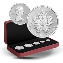 2013 Canada Silver Maple Leaf Anniversary Fractional Set (TAX Exempt). Issued by the Royal Canadian 