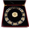 Image 1 : *Chinese Lunar Calendar 24k Gold-plated Copper Medallion set. This set features a large round Medall