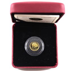 2012 Canada 1-cent Farewell to the Penny 1/25oz .9999 Fine Gold Coin (TAX Exempt). Issued by the Roy