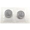 Image 1 : 2011 Canada 1oz Wolf .9999 Fine Silver Maple Leafs in Sealed Plastic from the Mint (light toning spo