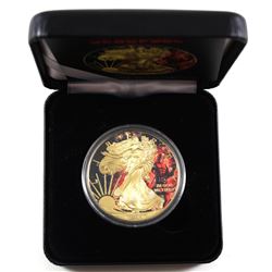 2015 United States $1 Gilt & Colourized Deadpool 1oz American Eagle (Tax Exempt). Comes with COA and