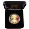 Image 1 : 2015 United States $1 Gilt & Colourized Deadpool 1oz American Eagle (Tax Exempt). Comes with COA and