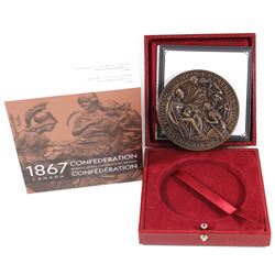 2017 Canadian Heritage Mint 1867 Confederation Bronze Medal Restrike Antique Finish Bronze Medal. Li