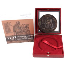 2017 Canadian Heritage Mint 150th Anniversary of Confederation Antique Finish Bronze Medal. Limited 