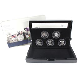 2019 United Kingdom 50-Pence Celebrating 50 years - British Culture Sterling Silver 5-coin set.