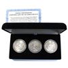 Image 1 : Federal Coin Repository 1880S, 1881S & 1882S USA Morgan Silver Dollar 3-coin Set in Black Display Ca