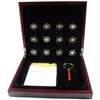 Image 1 : *2013 Canada The Most Affordable Gold Coin Collection 12-coin 0.5g Fine Gold Set in Deluxe Wooden Ca