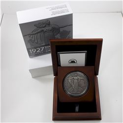 2017 Canadian Heritage Mint 10oz 1927 Medal Restrike Antiqued Finish .9999 Fine Silver Coin in Delux
