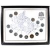 Image 1 : 1992 Canada 125th Anniversary 13-coin Picture Frame with Commemorative 25-cents & Loonie.