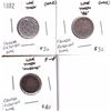 Image 1 : Lot of 3x Canada Victorian 10-cent Love Tokens. Inscribed on the Tokens are 'F.P.', 'B.G.' & 'Muggin