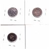 Image 2 : Lot of 3x Canada Victorian 10-cent Love Tokens. Inscribed on the Tokens are 'F.P.', 'B.G.' & 'Muggin
