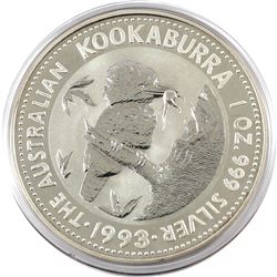 1993 Australia $5 1oz Kookaburra Fine Silver Coin in Capsule (TAX Exempt)