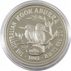 1993 Australia $5 1oz Kookaburra 20th Anniversary of the Sydney Opera House Privy Fine Silver Coin i