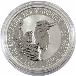 1997 Australia $5 1oz Kookaburra Fine Silver Coin in Capsule (TAX Exempt)