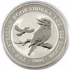 Image 1 : 2004 Australia $5 1oz Kookaburra Fine Silver Coin in Capsule (lightly toned). Lowest mintage year of