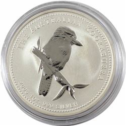 2005 Australia $5 1oz Kookaburra Fine Silver Coin in Capsule. Low mintage of only 95,145!!! (TAX Exe