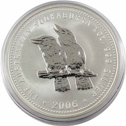 2006 Australia $5 1oz Kookaburra Fine Silver Coin in Capsule. 2nd Lowest mintage year of only 87,044