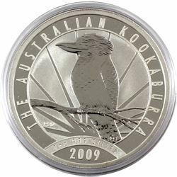 2009 Australia $5 1oz Kookaburra Fine Silver Coin in Capsule (TAX Exempt)