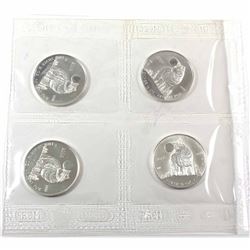 2006 Canada $1 Wolf 1/2oz .9999 Fine Silver Coins in Sealed Mint Plastic Sheet. 4pcs (TAX Exempt)