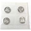 Image 1 : 2006 Canada $1 Wolf 1/2oz .9999 Fine Silver Coins in Sealed Mint Plastic Sheet. 4pcs (TAX Exempt)